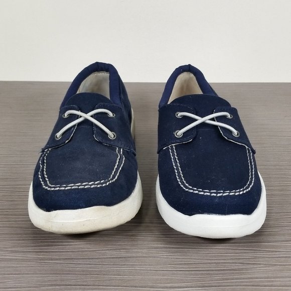UGG Kids Boy's Anchor Slip on Boat Shoes, Navy Canvas, Little Kid Size 3 US / 33 - Picture 2 of 12
